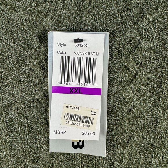 Geoffrey Beene Sweater Mens 2XL NEW Green Super Soft Casual‎ Golf Office NWT $65 - Picture 4 of 13